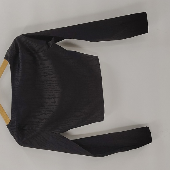 Zara Black Crop Top Size Small Long Sleeve Zip Side With Cups - Picture 6 of 8